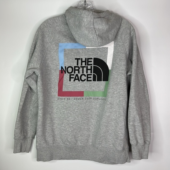 The North Face Grey Hooded Sweatshirt Size Medium - Picture 1 of 9